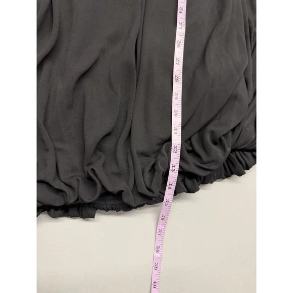 Badgley Mischka Black Cowl Neck Cocktail Dress Bubble Hem Sleeveless Size 0 - Picture 4 of 13